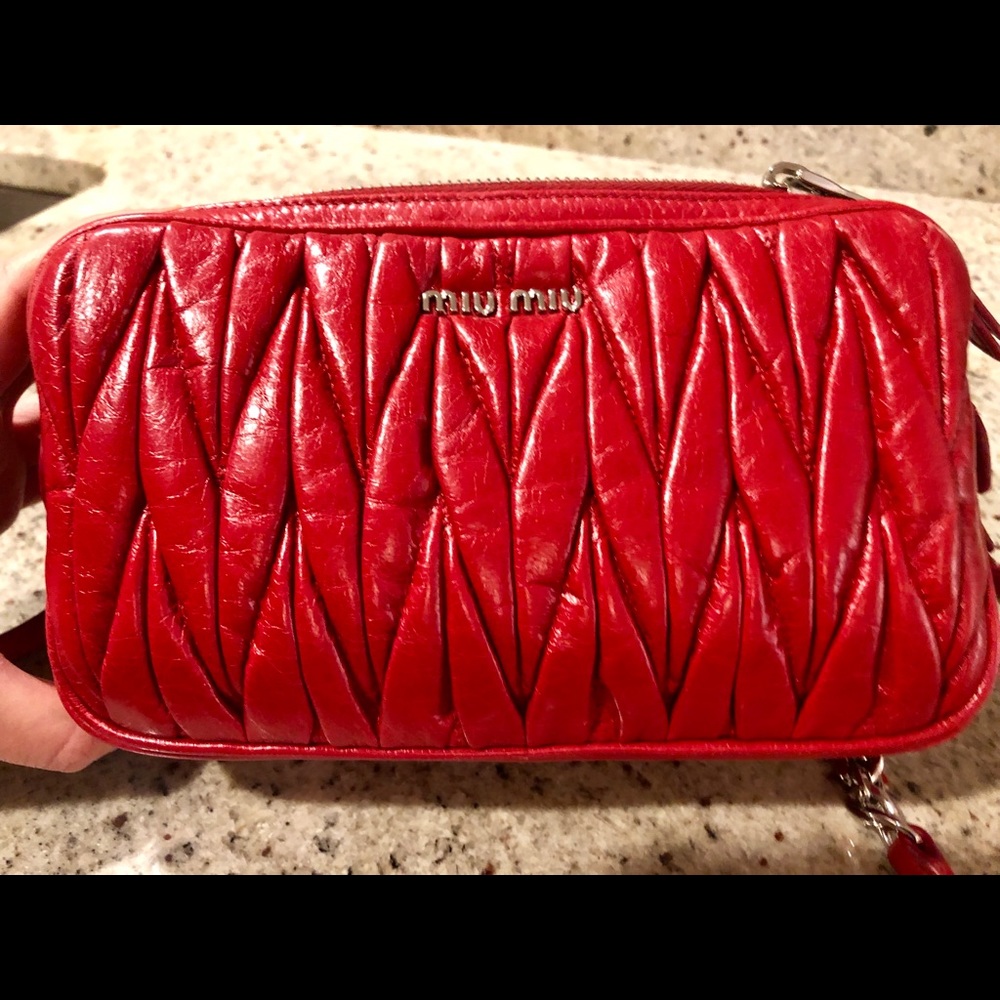Miu miu Matelasse leather handbag